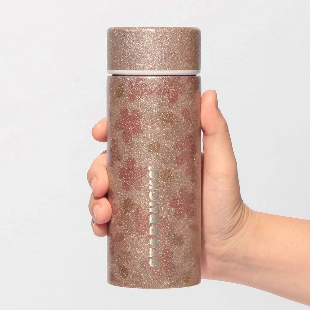 Starbucks Japan 2026 Sakura Limited First Drop, Shimmering Cherry Blossom Insulated Stainless Bottle, 355ml