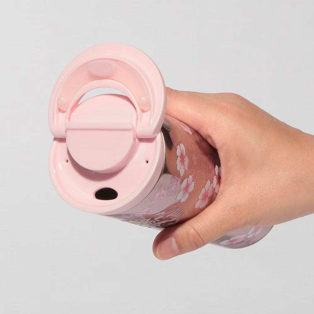 Starbucks Japan 2026 Sakura Limited Edition First Drop, Chloe Sakura Insulated Water Bottle, 473ml