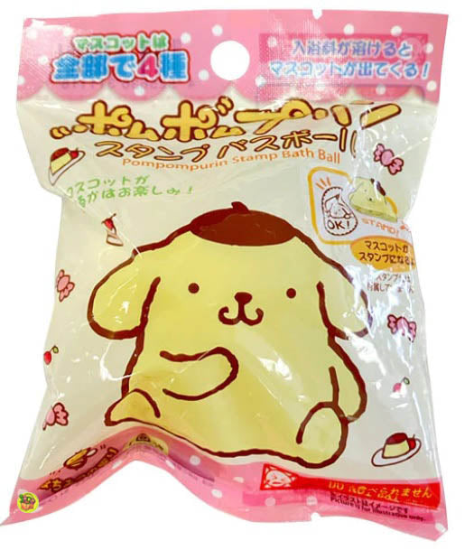 Japan Toys Bath Ball， Soaking Ball, Dissolved with Toys Floating Out【Sanrio Pompompurin】honey scent