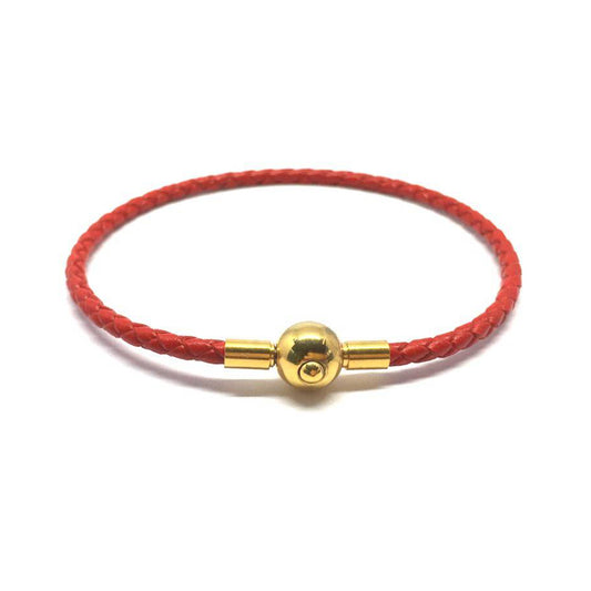 【Red Rope for Lunar New Year】Chow Tai Fook 2.5mm Fine Cowhide Braided Rope