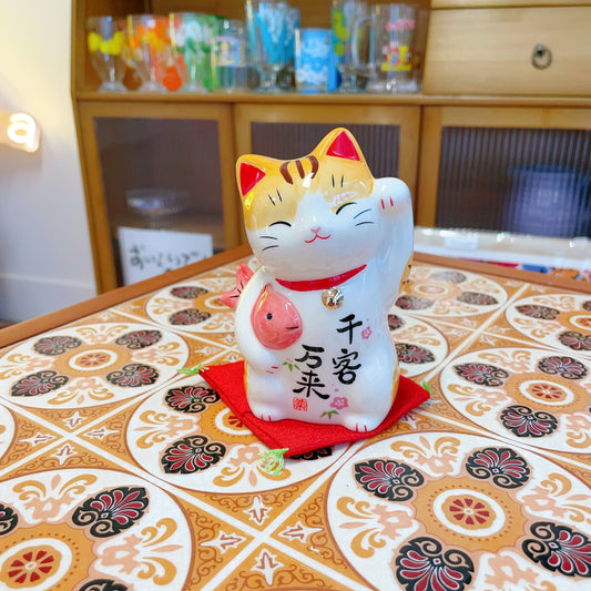 Japanese Yakushigama Maneki-neko (Lucky Cat) #7742