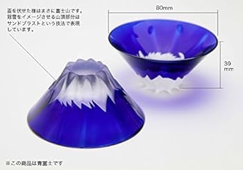 Tajima Glass Mt. Fuji Celebration Cup – Edo Glass, Wooden Gift Box (2 Colors Available)