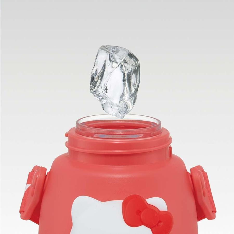 Skater Hello Kitty Kids Straw Bottle 590ml – Dual-Drink Portable Cup with Strap