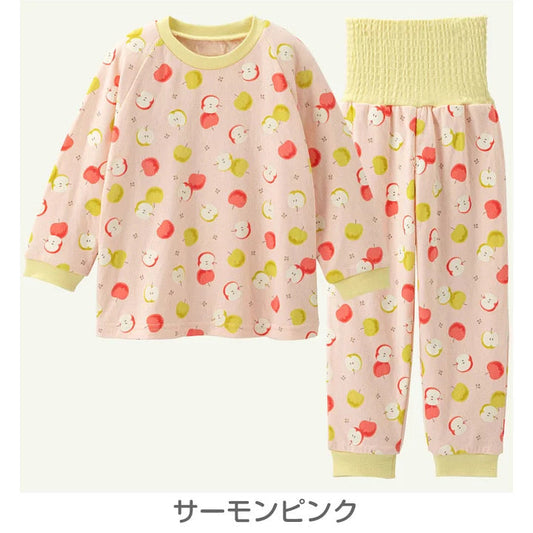 Combi Autumn Lightweight Pajamas – Apple Print with High Waistband