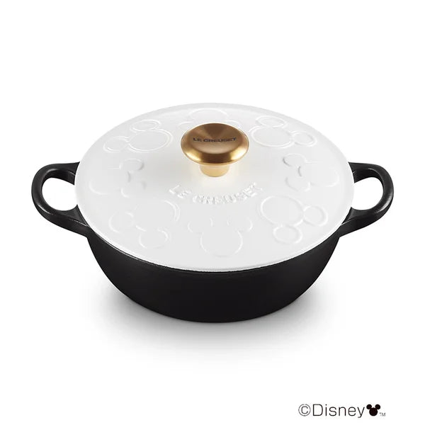 Le Creuset x Disney Mickey's Limited Edition White Cast Iron & Enamel Skillet 【18cm】