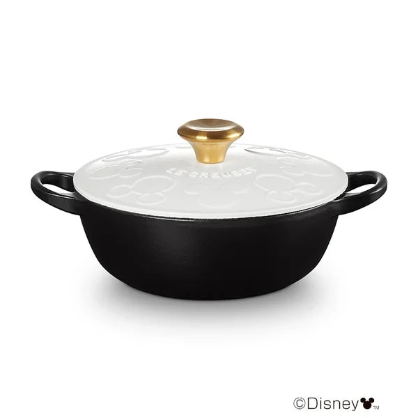 Le Creuset x Disney Mickey's Limited Edition White Cast Iron & Enamel Skillet 【18cm】