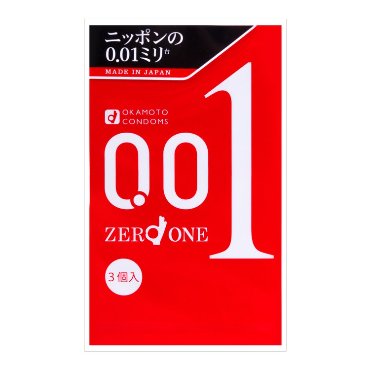 Okamoto 001 Zero One Ultra Thin Condoms 3pcs