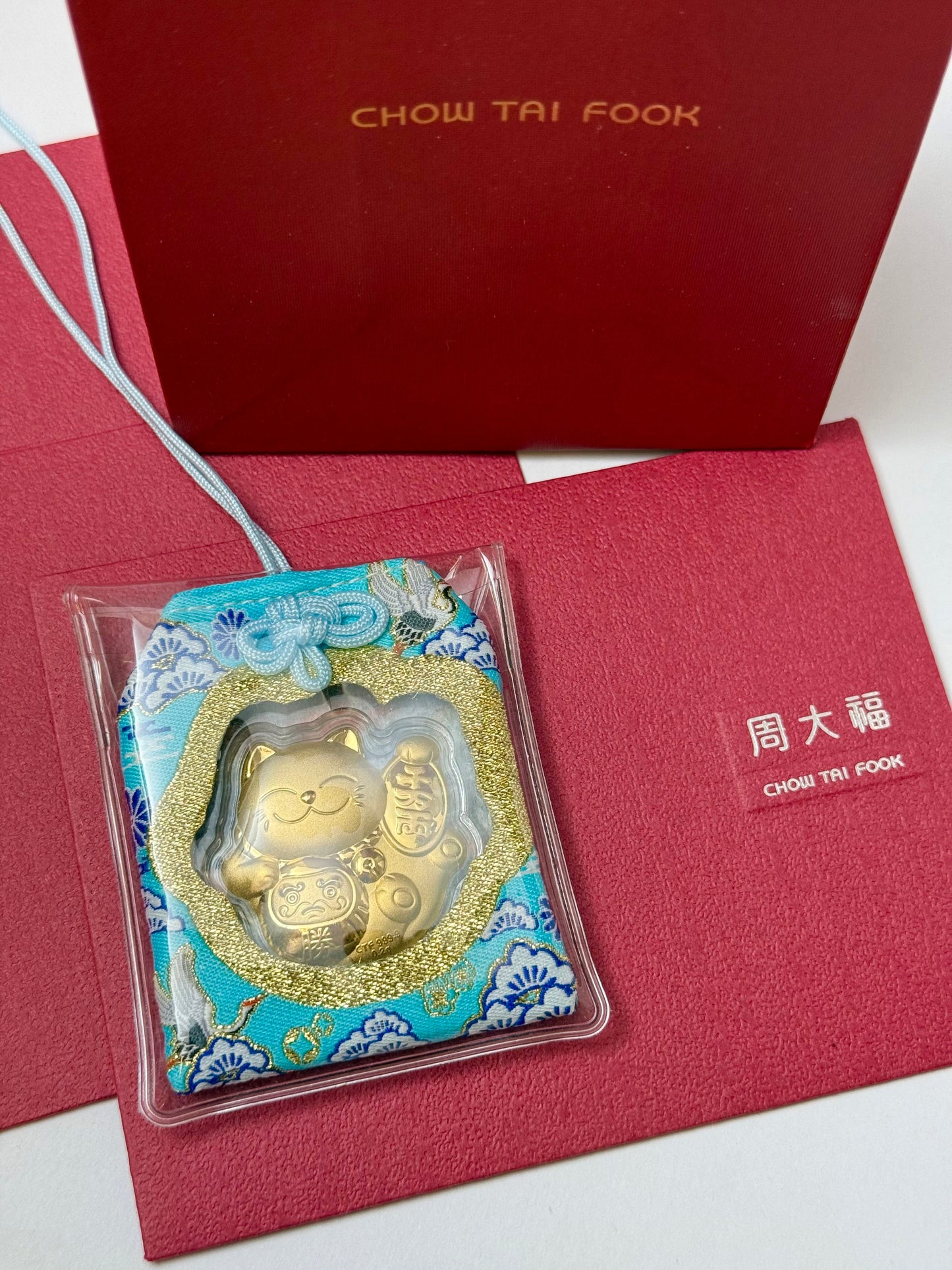 Japan Limited Chow Tai Fook 999 Pure Gold Health Omamori Charm 0.27g