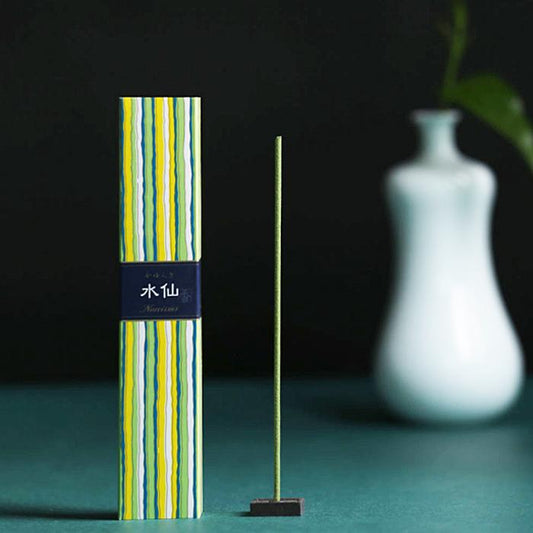 Japan Nippon Kodo Incense daffodils 40 Sticks With Incense Holder