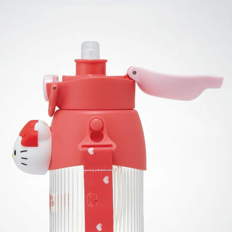 Skater Hello Kitty Kids Straw Bottle 590ml – Dual-Drink Portable Cup with Strap