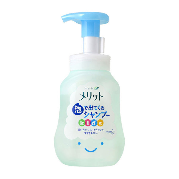 Japan KAO  Merit Silicone-Free Foam Shampoo For Kids Pump, Mild Peach Scent/Original Scent 300ml