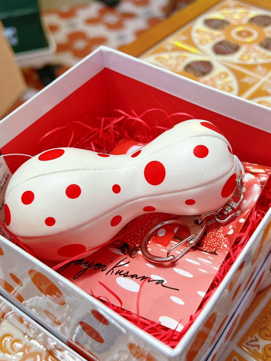 Japan YAYOI KUSAMA Cute Peanut Pendant, Keychain Pendant, Gift Set