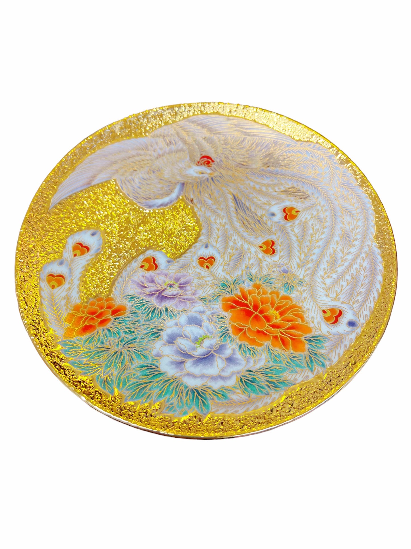 Arita Ware – Eguchi Tendo Hand-Painted Golden Phoenix Coffee & Tea Cup with Saucer (Gift Boxed)