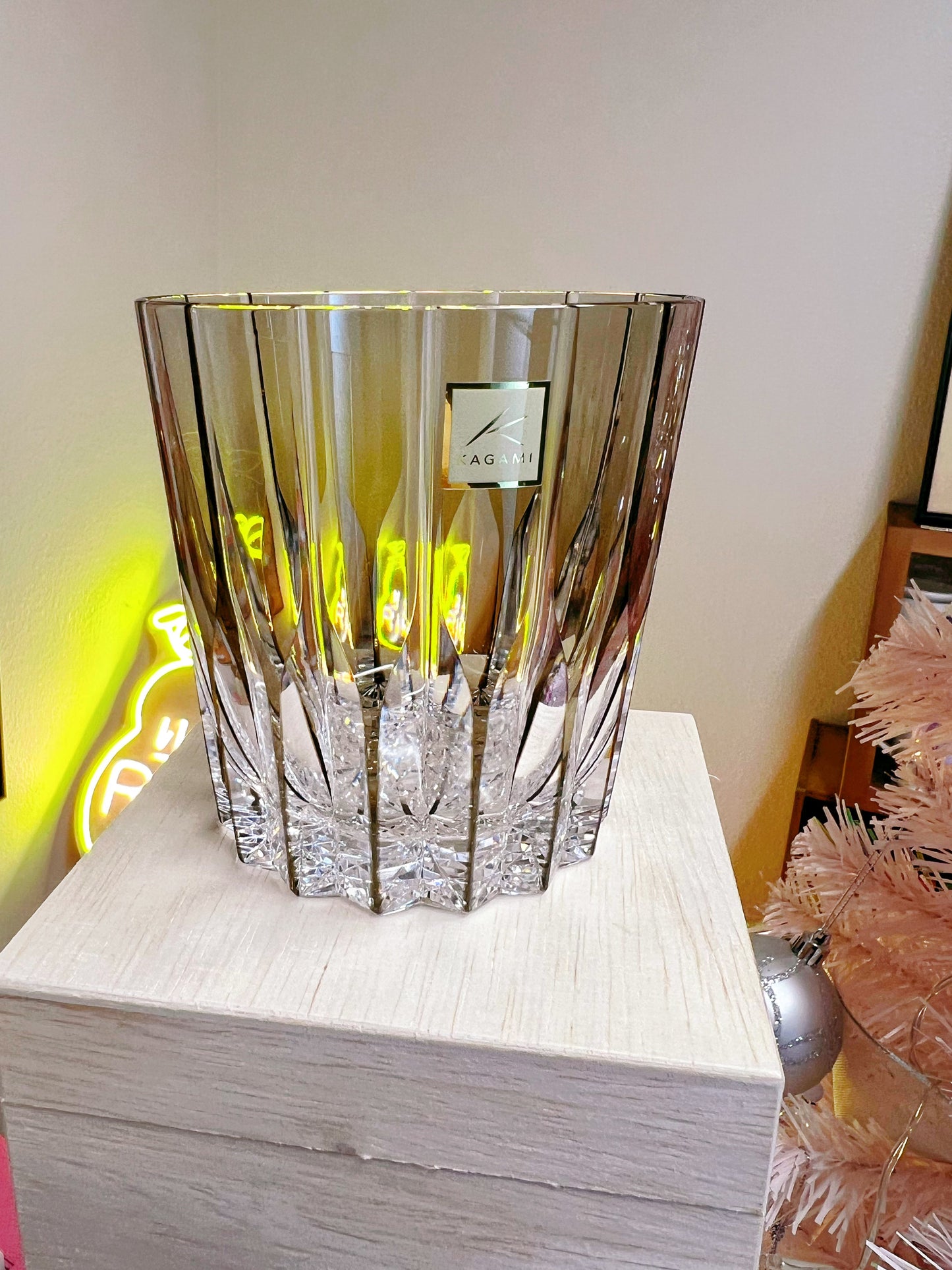 KAGAMI Edo Kiriko Rock Glass – T705-2818-BLK