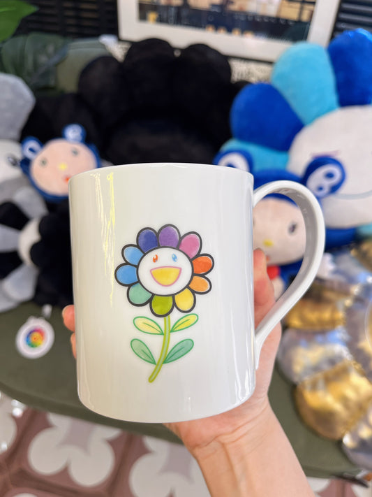 Takashi Murakami Arita Ware White Flower Ceramic Mug