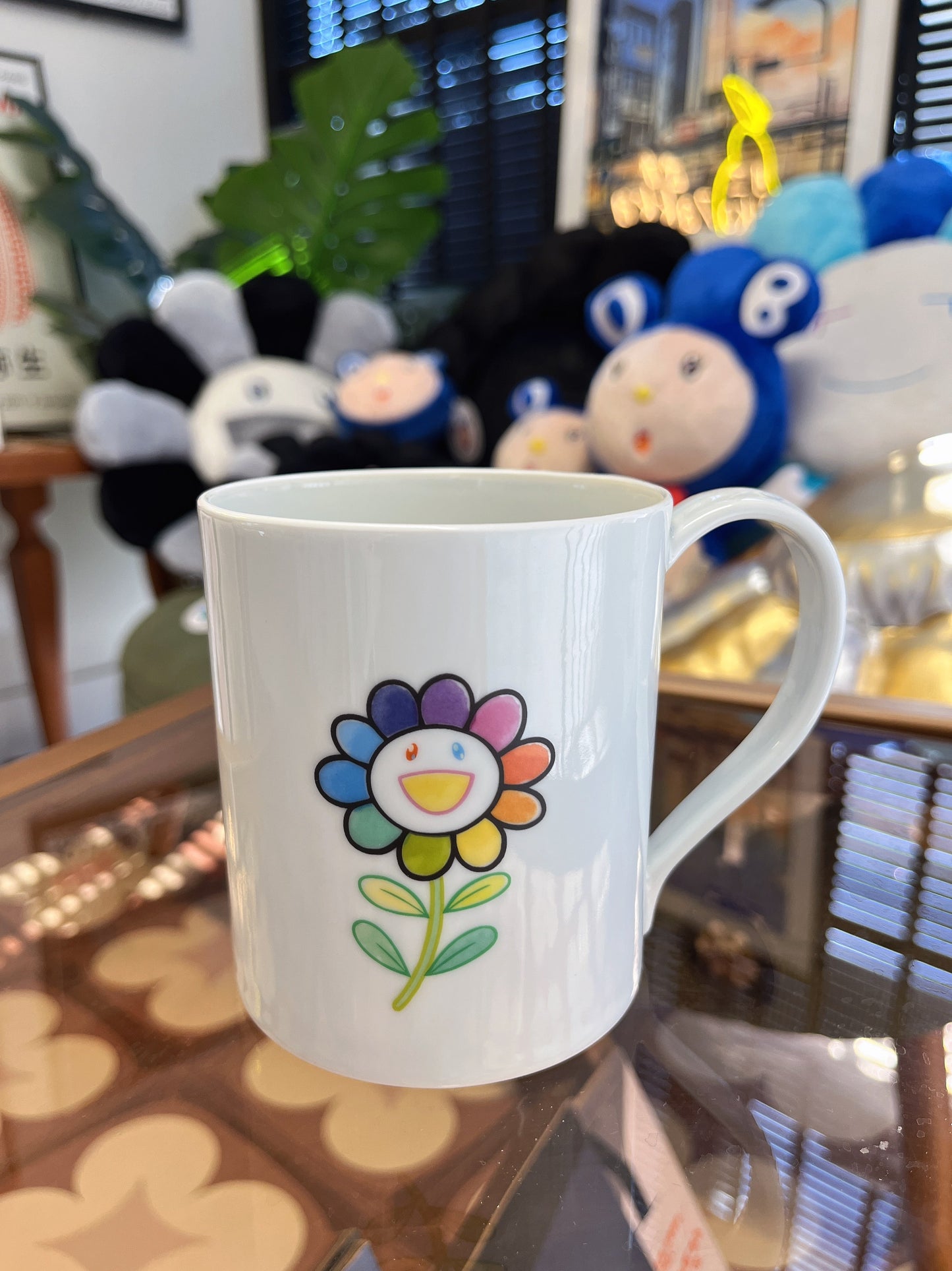 Takashi Murakami Arita Ware White Flower Ceramic Mug