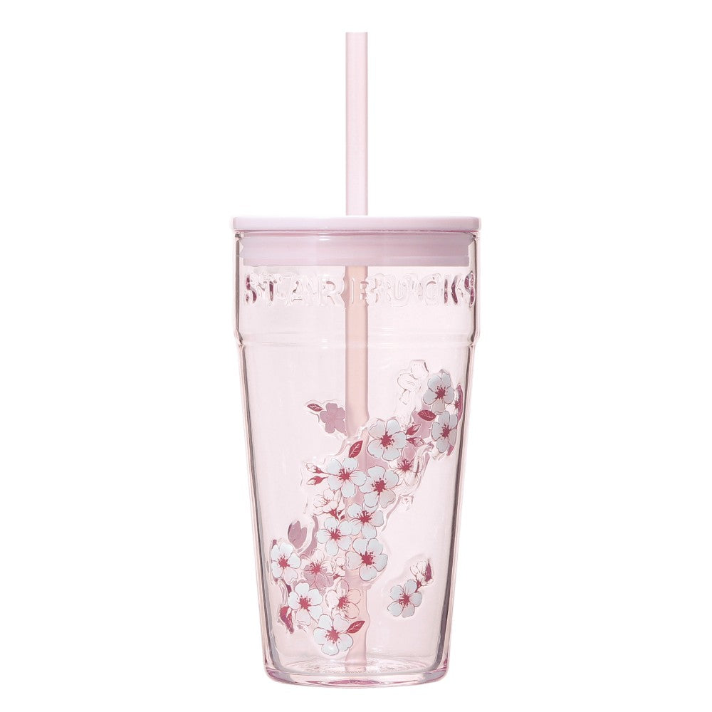 Starbucks Japan 2026 Sakura Limited Edition (First Wave): Sakura Straw Glass Tumbler (473ml)