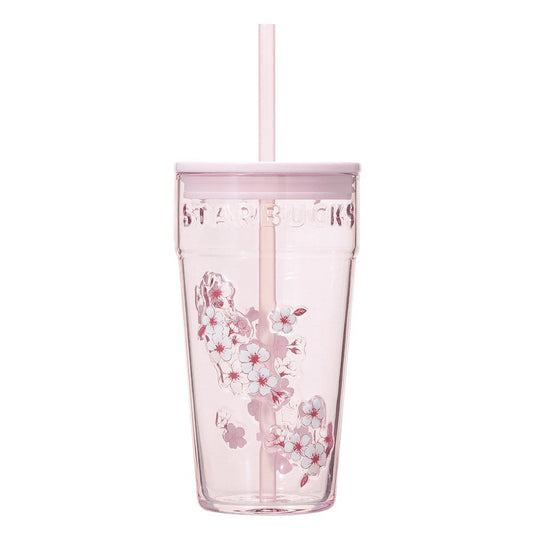 Starbucks Japan 2026 Sakura Limited Edition (First Wave): Sakura Straw Glass Tumbler (473ml)
