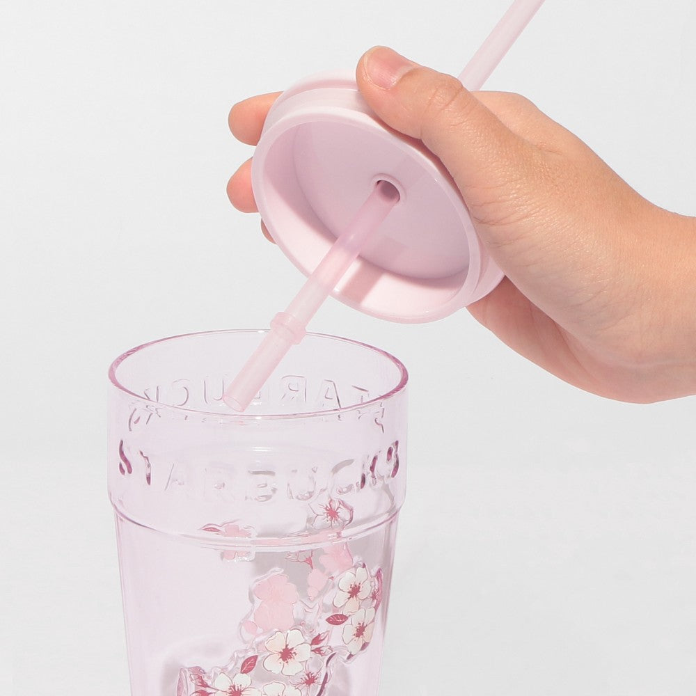 Starbucks Japan 2026 Sakura Limited Edition (First Wave): Sakura Straw Glass Tumbler (473ml)