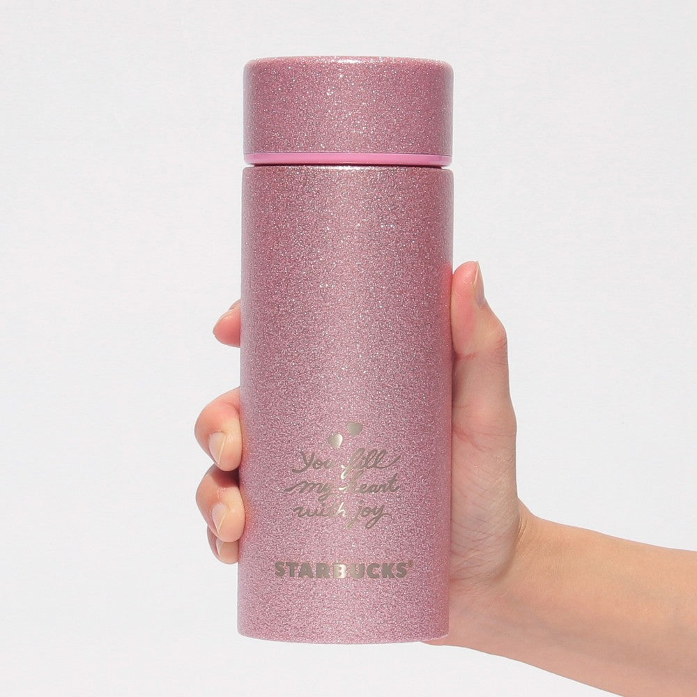 Starbucks Japan 2026 Valentine's Day Limited Edition Pink Frosted Stainless Steel Insulated Mug, 355ml