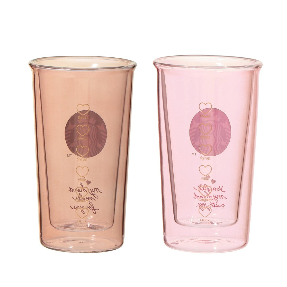 Starbucks Japan 2026 Valentine's Day Limited Edition Double-Walled Heat-Resistant Glass Cup Gift Set (355ml)