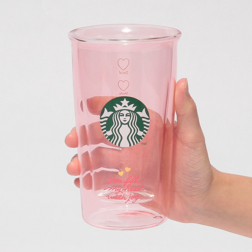 Starbucks Japan 2026 Valentine's Day Limited Edition Double-Walled Heat-Resistant Glass Cup Gift Set (355ml)