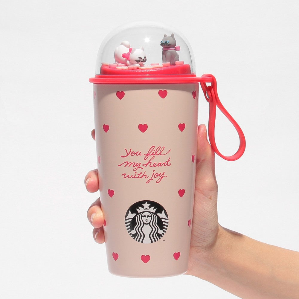 Starbucks Japan 2026 Valentine's Day Limited Edition Cat Stainless Steel Tumbler (355ml)