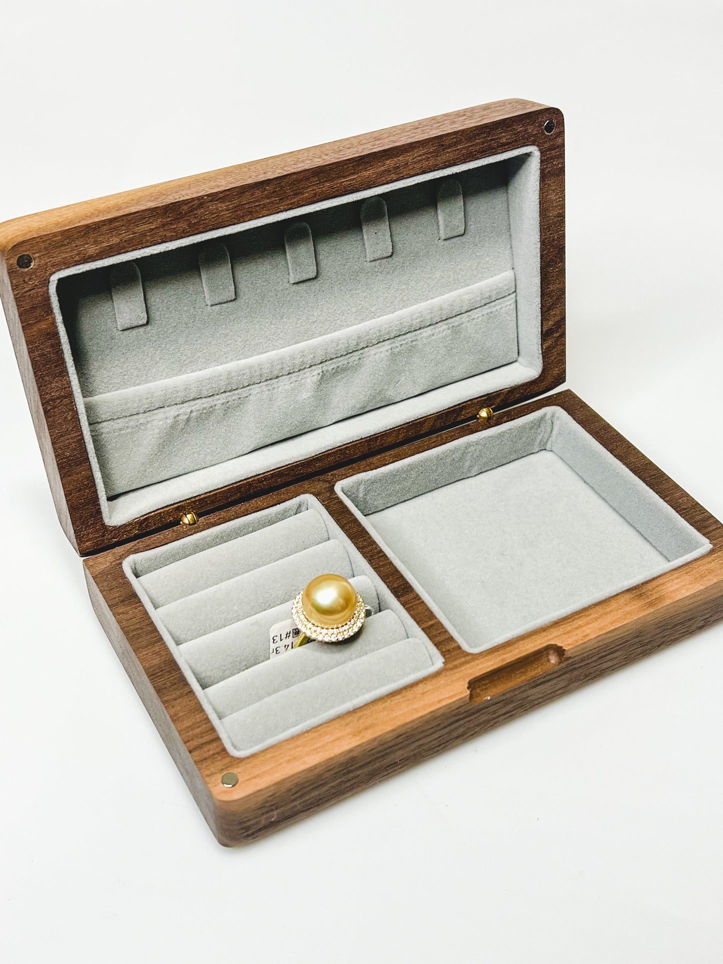 Walnut Wooden Jewelry Storage Box – Elegant Organizer