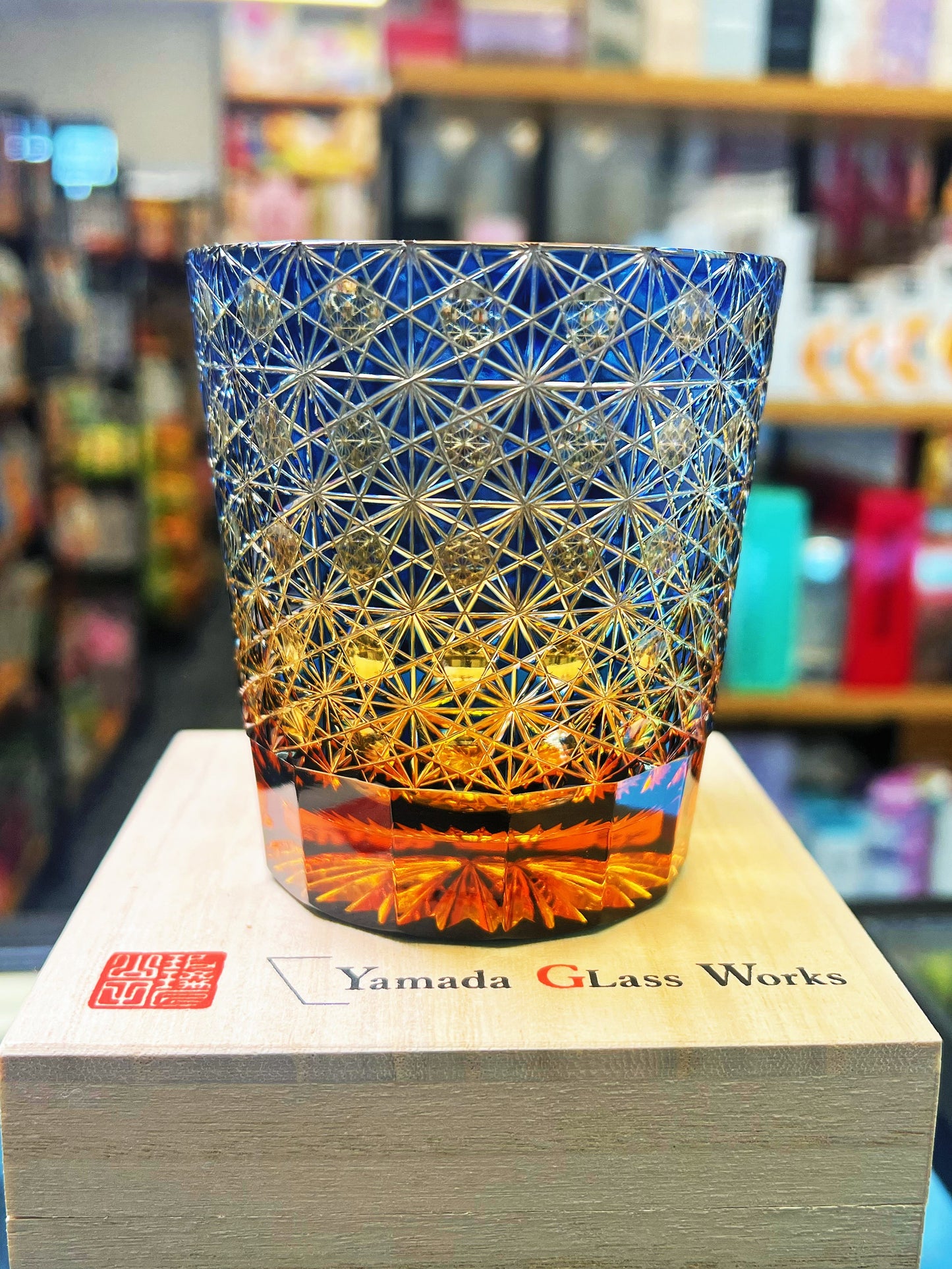 Yamada Edo Kiriko Whiskey Glass – “Kiku Pattern” 菊纹 (by Masaaki Yamada)