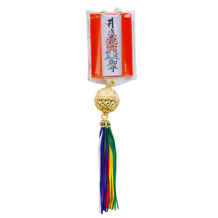 Asakusa Temple Japanese Omamori【No. 9 Traffic Safety (Car Bell) 】Driving Blessing Car Pendant