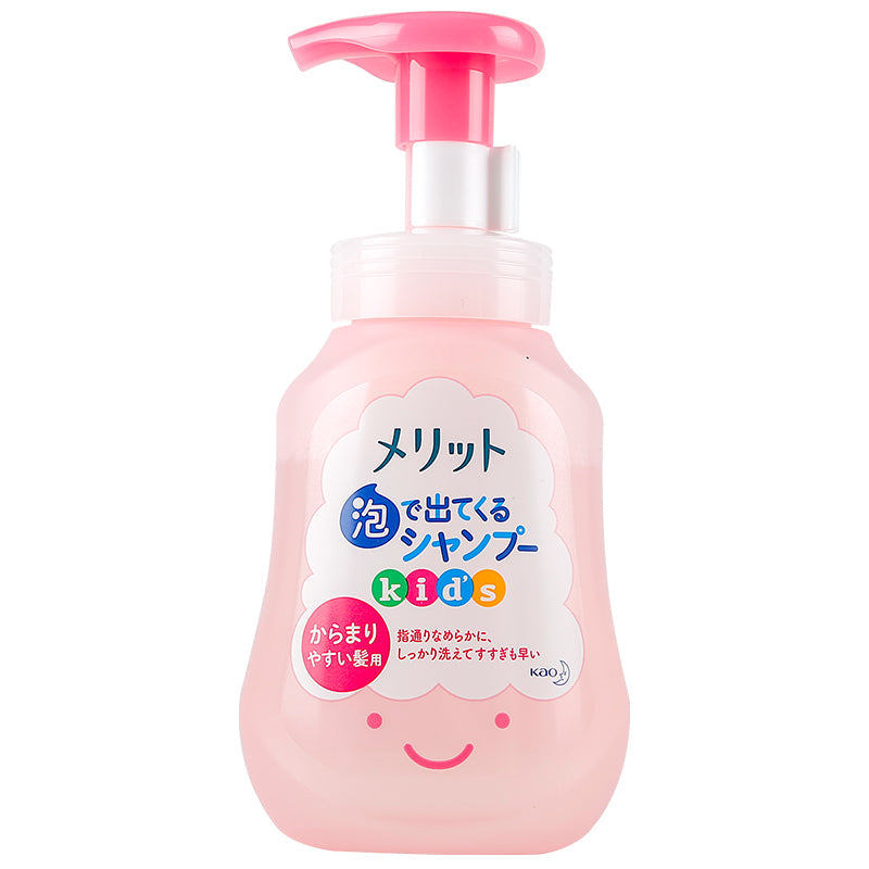 Japan KAO  Merit Silicone-Free Foam Shampoo For Kids Pump, Mild Peach Scent/Original Scent 300ml