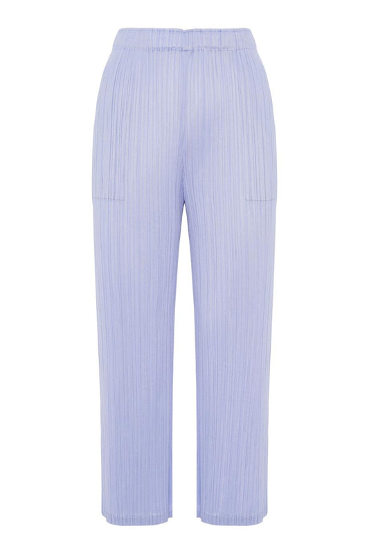 ISSEY MIYAKE PLEATS PLEASE Lilac Blue Crew Pants PP31-JF145 Size 3