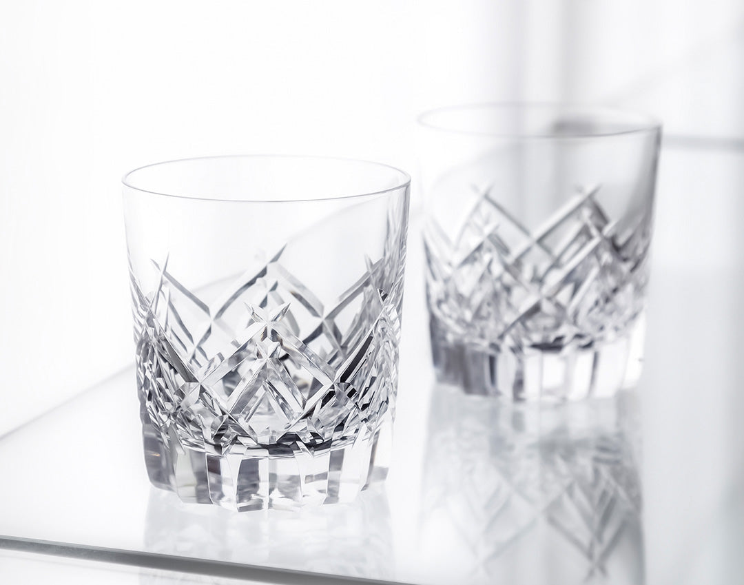 Yamada Edo Kiriko “Crown” Whiskey Glass – Clear Crystal