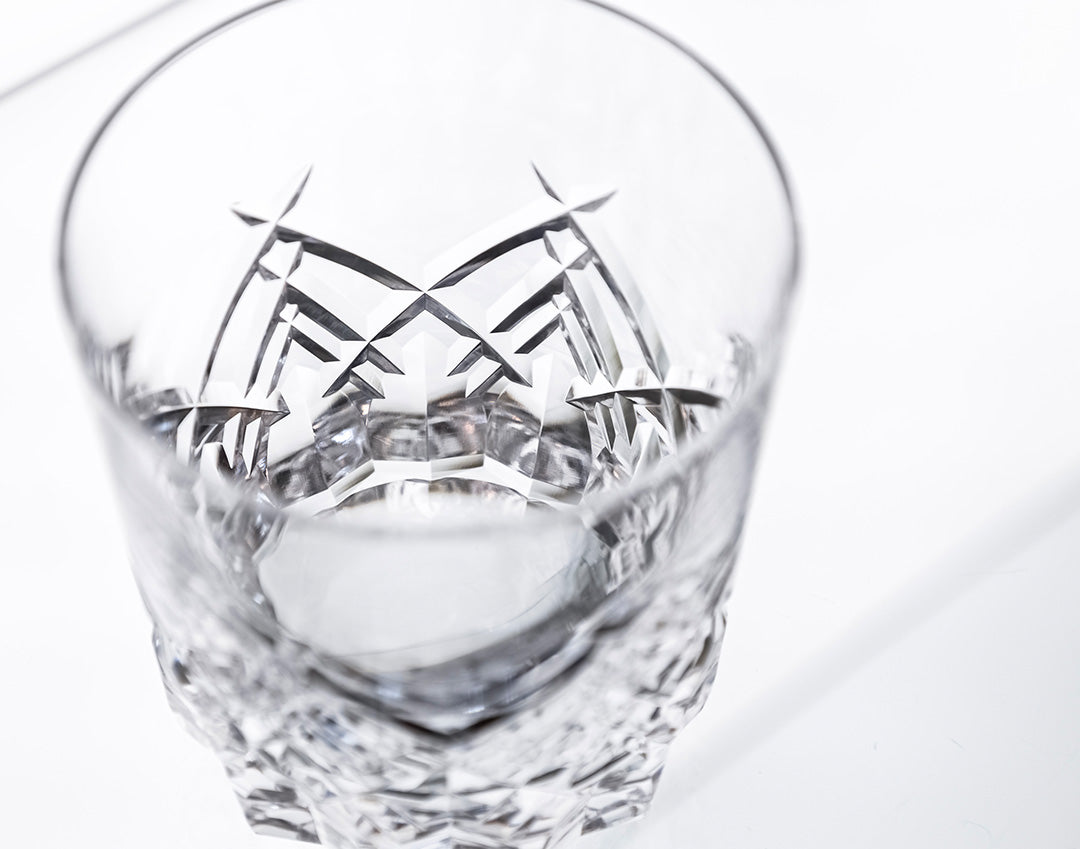 Yamada Edo Kiriko “Crown” Whiskey Glass – Clear Crystal
