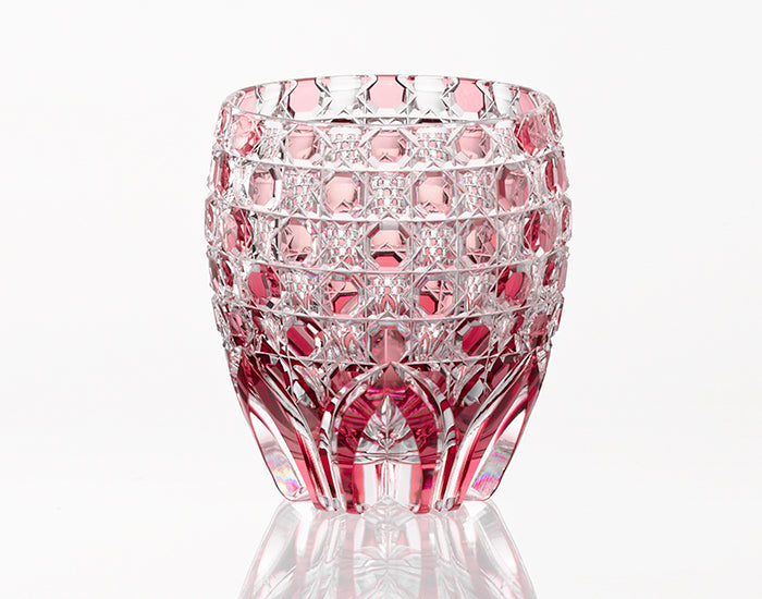 Yamada Edo Kiriko Rock Glass – “Saihua” 彩華 (by Junichi Nabetani)