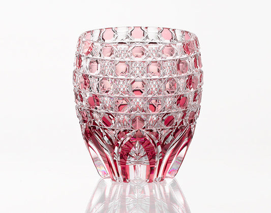 Yamada Edo Kiriko Rock Glass – “Saihua” 彩華 (by Junichi Nabetani)