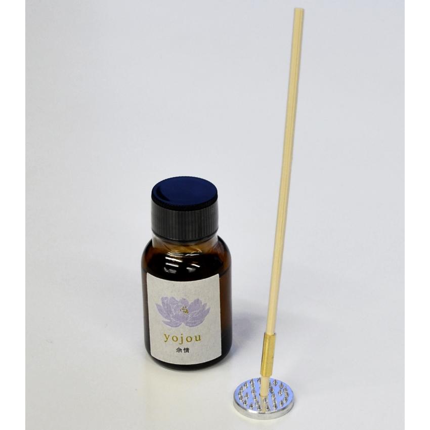 Japan Kosaido Yojo Yojouzanshin −Lotus- Flameless Essential Oil Thread Incense, with Incense Stand