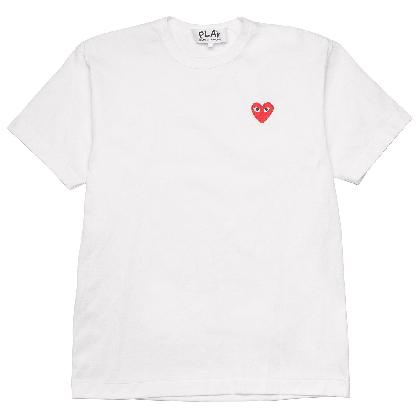 【PLAY Men】COMME DES GARÇONS PLAY/ PLAY Basic T-Shirt White Red Heart