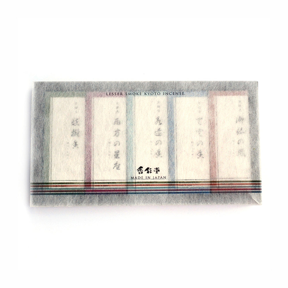 Japan Kosaido Yojo Kyoto Low Smoke, Low Smoke Thread Incense Set (5 types)