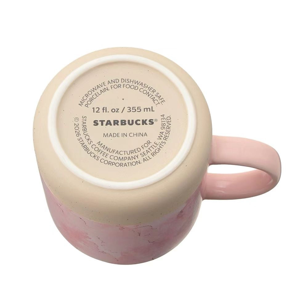 Starbucks Japan 2026 Sakura Limited Edition (Wave 1): Marble-Patterned Mug (355ml)