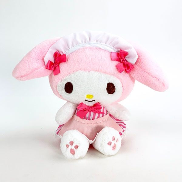 Japan Sanrio Tea Series,Cafe Maid Bow,My Melody Plush S Doll approx. H18cmxW24cmxD12cm