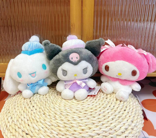 Japan Sanrio Series Pink Bow Decompression Doll approx. H14.5cmxW12cmx9cm
