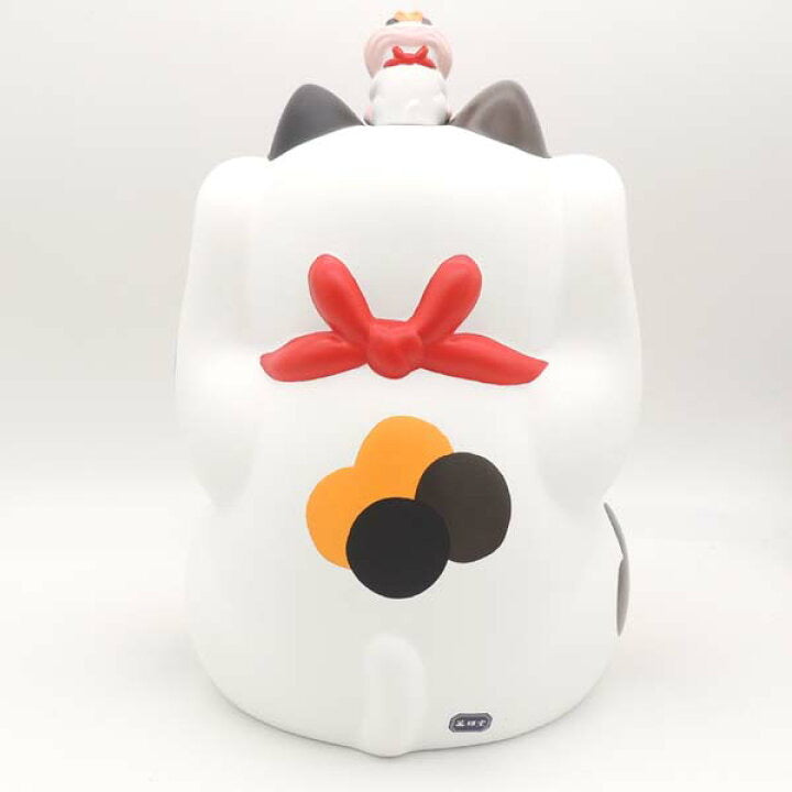 Senso-ji Temple (Asakusa) Exclusive: "Seven Lucky Gods" Maneki-neko (Beckoning Cat) #7576 （height approx. 28cm）