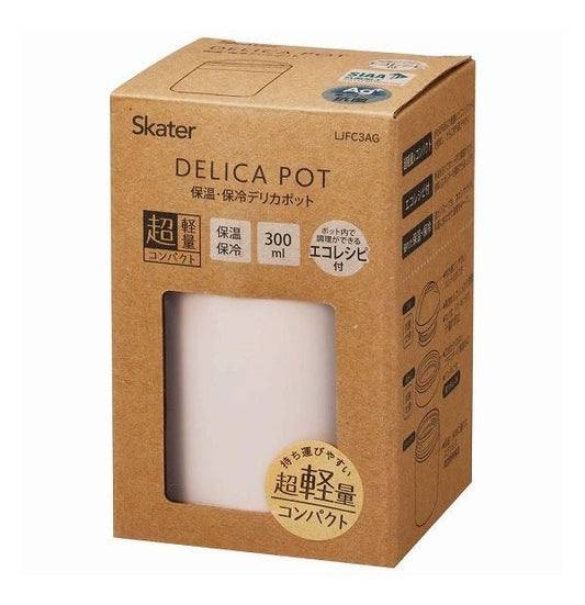 Japan Skater Pink Stainless Steel Insulated Cooler Lunch Box, Food Jar, Soup Tank, Ultra-light Antibacterial Approx. 300ml