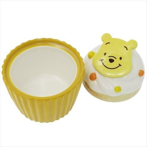 Tokyo Disney Storage Container Canister - Winnie The Pooh / Cupcake Yellow（11.4*9CM））With box