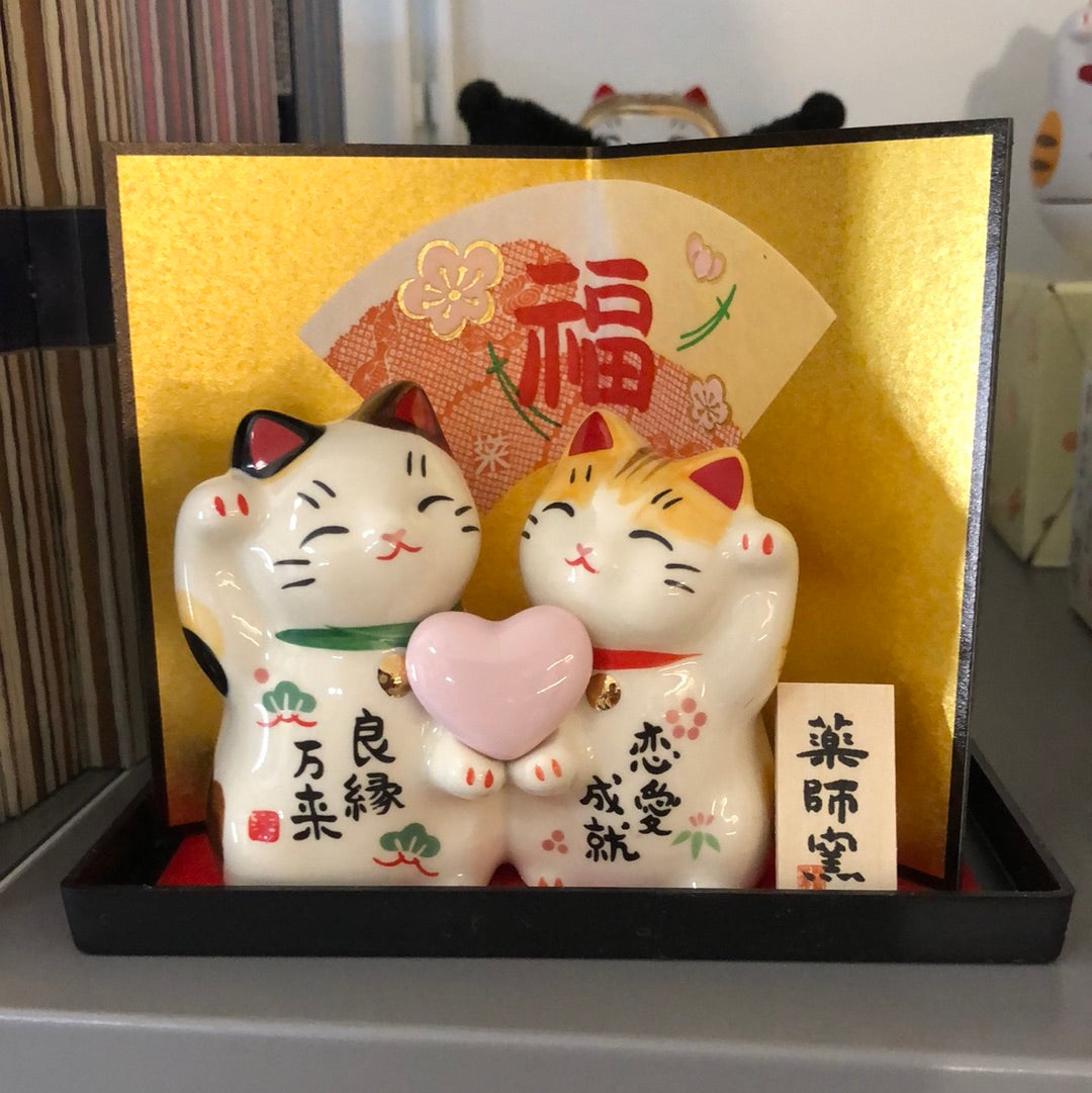 Yakushigama，Maneki Neko Beckoning Cat，Lucky Cat，Success in Love,,Good Relationship on Meeting, It's Destiny or Fate #7351