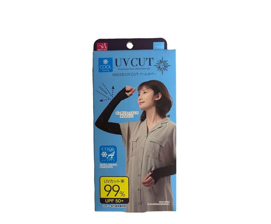 Japan Sun Family Anti-UV Ice Feeling Sun Protection Sleeve Black/White