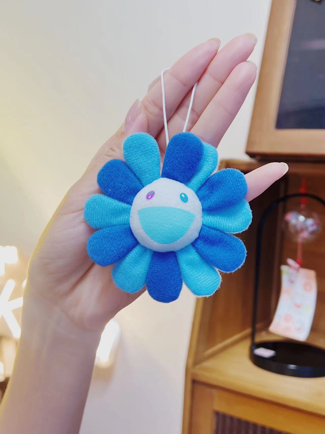 Takashi Murakami Sunflower Pin – Blue (Pin & Hanging Charm)