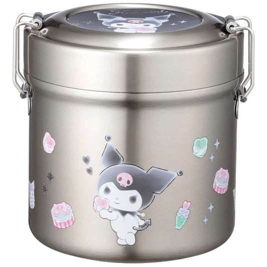 Japan Skater Kuromi Pattern Antibacterial Vacuum Insulated Stainless Steel Lunch Box 600ml