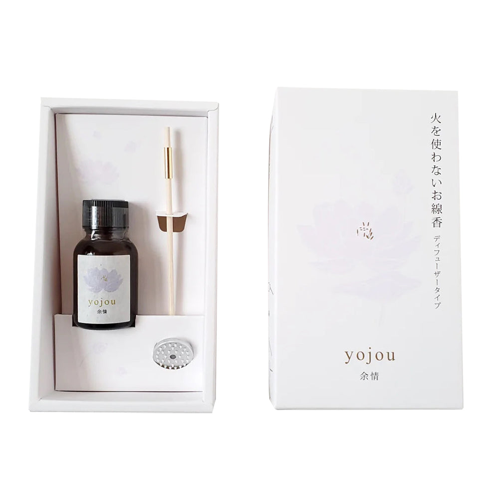 Japan Kosaido Yojo Yojouzanshin −Lotus- Flameless Essential Oil Thread Incense, with Incense Stand